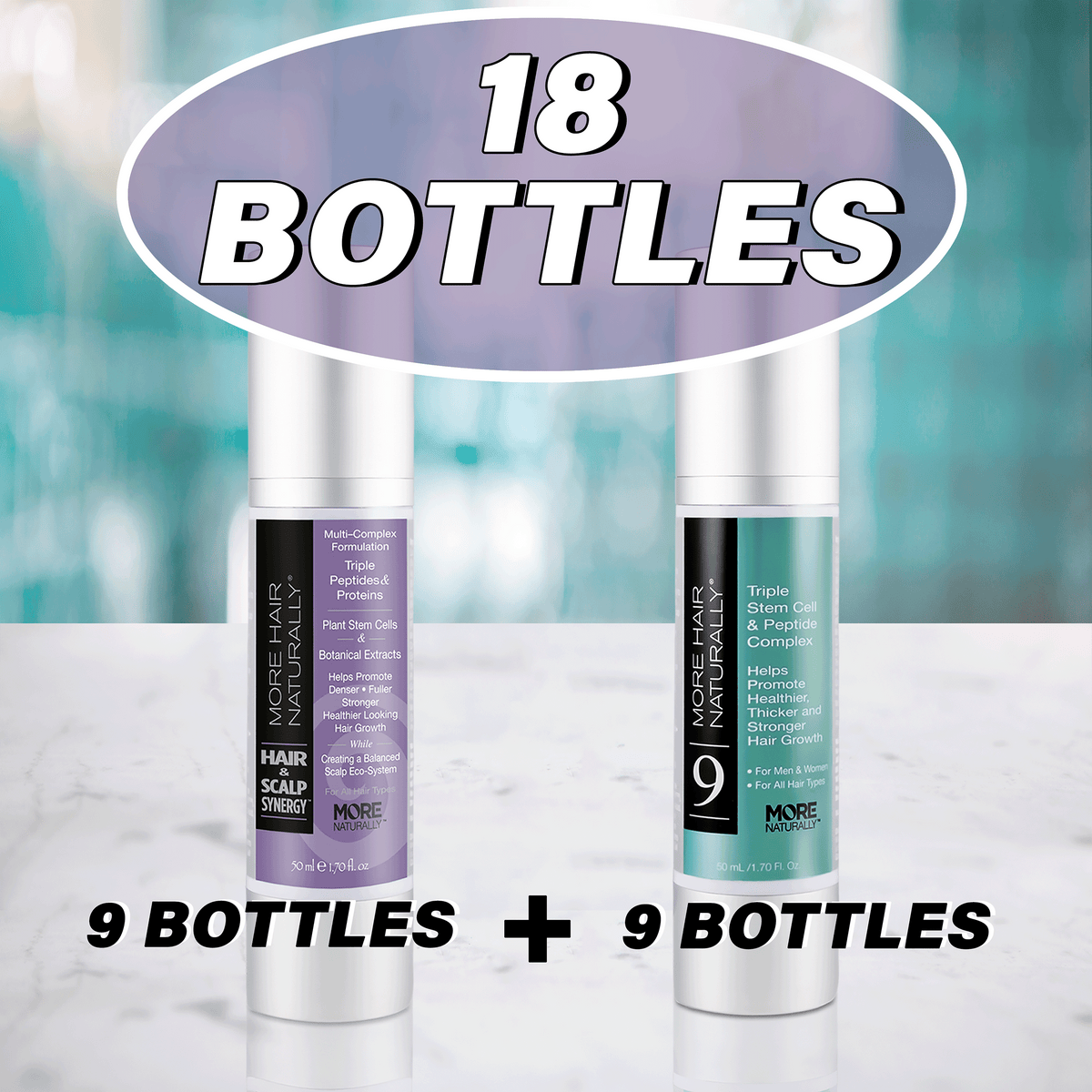 18 Bottle Bundle — More Hair Naturally